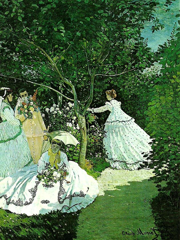 women in a garden